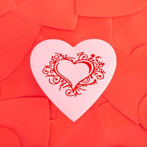 2 Pcs Heart Cutting Dies Hollow Hearts Metal Die Cuts for Card Making Decoration Metal Bubble Speckle Line Wedding Cutting Dies Love Lace Stencils for Making DIY Scrapbook Crafts Album Card in Saudi Arabia
