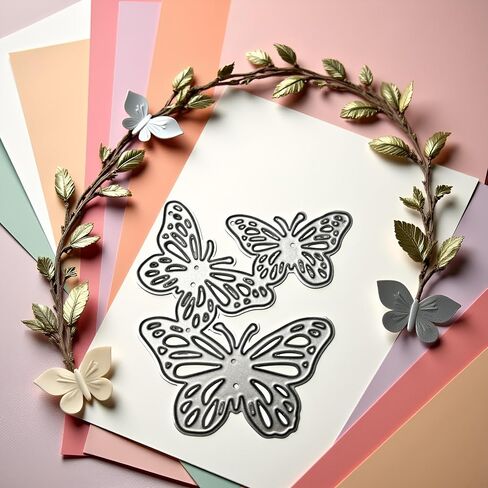 Butterfly Die Cut for Card Making,Butterfly Metal Cutting Dies Congratulations Die Cuts Birthday Embossing Stencils Template for DIY Scrap-Booking Decor Wedding Birthday Blessing Card in Saudi Arabia
