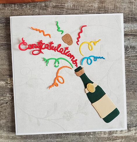 Congratulations Word Wine Metal Die Cuts,Celebration Wine Frame Background Wedding Cutting Dies Cut Stencils for DIY Scrapbooking Album Embossing Paper Dies Card Making in Saudi Arabia