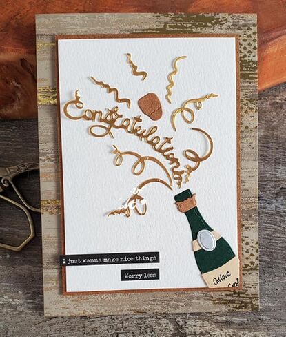 Congratulations Word Wine Metal Die Cuts,Celebration Wine Frame Background Wedding Cutting Dies Cut Stencils for DIY Scrapbooking Album Embossing Paper Dies Card Making in Saudi Arabia
