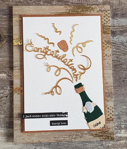 Congratulations Word Wine Metal Die Cuts,Celebration Wine Frame Background Wedding Cutting Dies Cut Stencils for DIY Scrapbooking Album Embossing Paper Dies Card Making in Saudi Arabia