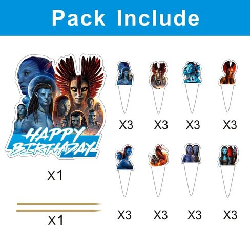 25 قطعة من زينة الكيك الرمزية مع 24 قطعة من أغطية الكب كيك، قطعة واحدة من أعلى الكعكة الكبيرة لمستلزمات حفلات أعياد الميلاد الرمزية in Kuwait