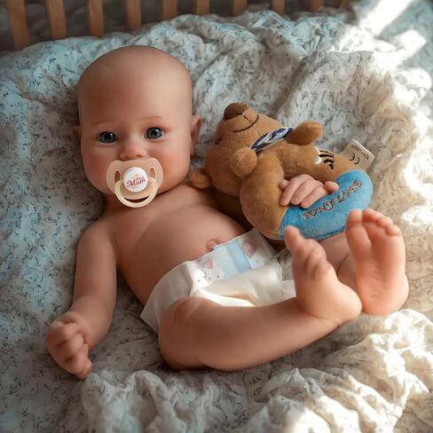 JIZHI Reborn Baby Dolls سيليكون كامل الجسم - 16 بوصة 5.73 رطل مرجح كامل دمية طفل من السيليكون البلاتيني دمى أطفال حقيقية مع ملحقات كاملة للأطفال من سن 3 سنوات فما فوق in Kuwait