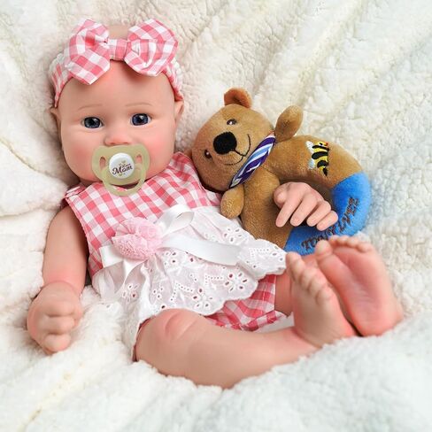 JIZHI Reborn Baby Dolls سيليكون كامل الجسم - 16 بوصة 5.73 رطل مرجح كامل دمية طفل من السيليكون البلاتيني دمى أطفال حقيقية مع ملحقات كاملة للأطفال من سن 3 سنوات فما فوق in Kuwait