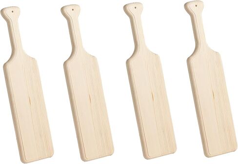 4Pcs 18inch Sorority Paddle - Greek Fraternity Paddle, Unfinished Wooden Frat Paddle, Solid Pine Wood Paddles (Rotundity 18IN) in Kuwait