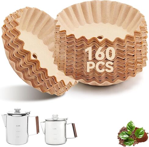 160 Pcs Percolator Coffee Filters for COLETTI Coffee Percolator 6-9 Cup in Saudi Arabia