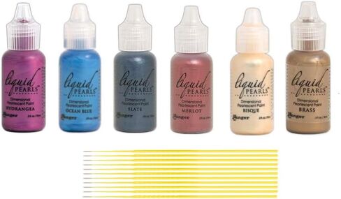 مجموعة Ranger Liquid Pearls Oh Baby - حورية البحر، دانتيل لافندر، راقصة الباليه، بيضة روبن، شيفون ليموني وأوبال أبيض - مع أعواد تفاصيل تريبيز in Kuwait