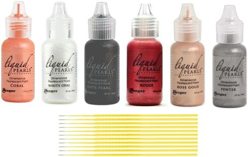 مجموعة Ranger Liquid Pearls Oh Baby - حورية البحر، دانتيل لافندر، راقصة الباليه، بيضة روبن، شيفون ليموني وأوبال أبيض - مع أعواد تفاصيل تريبيز in Kuwait