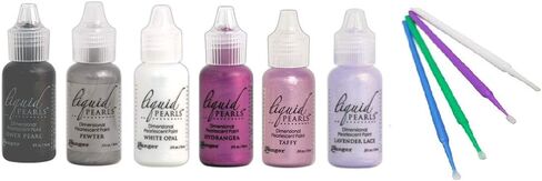 مجموعة Ranger Liquid Pearls Oh Baby - حورية البحر، دانتيل لافندر، راقصة الباليه، بيضة روبن، شيفون ليموني وأوبال أبيض - مع أعواد تفاصيل تريبيز in Kuwait