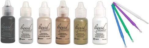 مجموعة Ranger Liquid Pearls Oh Baby - حورية البحر، دانتيل لافندر، راقصة الباليه، بيضة روبن، شيفون ليموني وأوبال أبيض - مع أعواد تفاصيل تريبيز in Kuwait