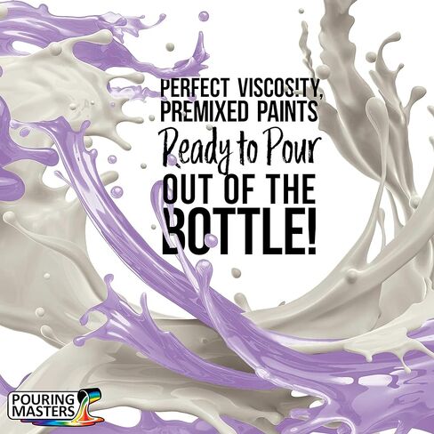 Pouring Masters Lilac Fields جاهزة لصب طلاء صب الأكريليك - طلاء أكريليك سائل مختلط مسبقًا بوزن 32 أونصة - لوازم فنية سائلة للقماش والخشب والورق والبلاط والصخور in Kuwait