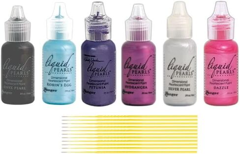 مجموعة Ranger Liquid Pearls Oh Baby - حورية البحر، دانتيل لافندر، راقصة الباليه، بيضة روبن، شيفون ليموني وأوبال أبيض - مع أعواد تفاصيل تريبيز in Kuwait