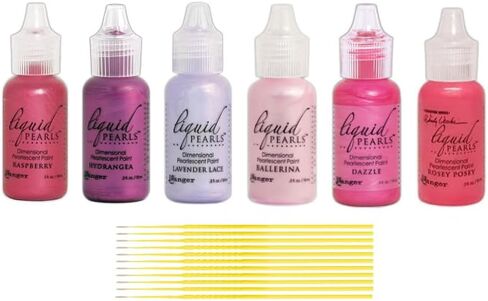 مجموعة Ranger Liquid Pearls Oh Baby - حورية البحر، دانتيل لافندر، راقصة الباليه، بيضة روبن، شيفون ليموني وأوبال أبيض - مع أعواد تفاصيل تريبيز in Kuwait