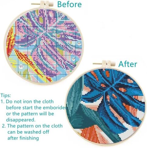 Generic Australian Shepherd DIY Stamped Cross Stitch Kit for Beginners, Easy with Hoop, 11CT Needlepoint Embroidery, Counted Cross Stitch Kit, Art Craft Wall Decor and Gift, 22x22cm in Saudi Arabia