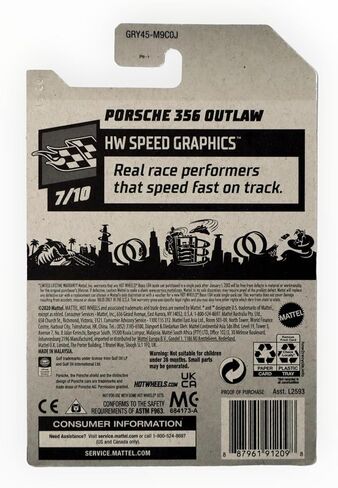 Hot Wheels Porsche 356 Outlaw, [blue] 171/250 Speed Graphics 7/10 in Saudi Arabia