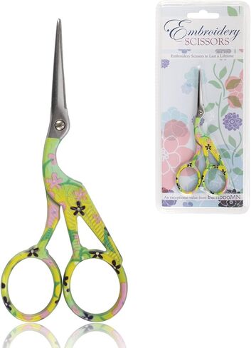 JubileeYarn TSA Compliant Rounded Embroidery Craft Stainless Steel Stork Scissors - Small Pink - 1 Pair in Saudi Arabia