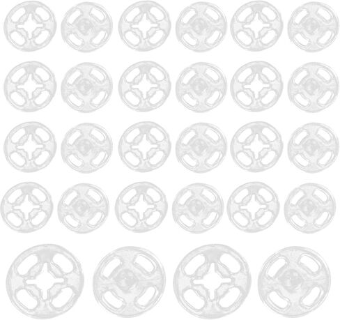 VDAMZVO 100 Sets Transparent Plastic Snap Buttons, Invisible Fasteners Press Snap Button for Clothing/DIY Crafts/Sewing Accessories(13mm) in Saudi Arabia