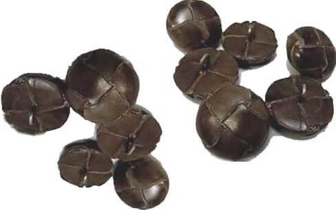 العلامة التجارية MisterShop®، مجموعة أزرار من الجلد الأصلي باللون البني - مصنوعة بشكل رائع في بورتوريكو - مطلية بالورنيش in Kuwait