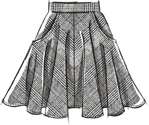 McCall's M8609U5 Easy-to-Make Misses' Flared Skirt Sewing Pattern Packet, Design Code M8609, Sizes 16-18-20-22-24 in Saudi Arabia