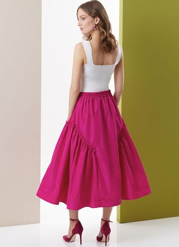 Butterick B7044K5 حزمة نمط خياطة تنورة متوسطة الطول أو تنورة بطول السهرة من Misses، رمز التصميم B7044، الأحجام 8-10-12-14-16 in Saudi Arabia