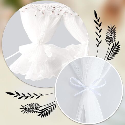 WADORN 2 Styles Dollhouse Lace Curtains, 1/12 Scale Miniature Furniture Dollhouse Accessories Mini Window Curtain Tiny House Accessory for Bedroom Living Dining Room Mini House Decor, White in Saudi Arabia