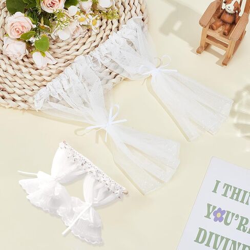 WADORN 2 Styles Dollhouse Lace Curtains, 1/12 Scale Miniature Furniture Dollhouse Accessories Mini Window Curtain Tiny House Accessory for Bedroom Living Dining Room Mini House Decor, White in Saudi Arabia