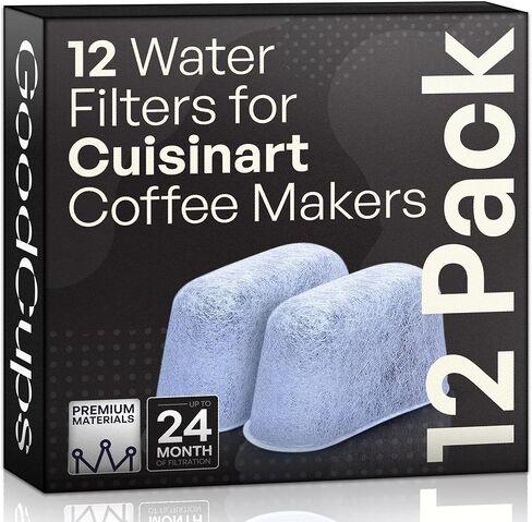 12 Pack Water Filters for Cuisinart Coffee Makers by GoodCups - Replacement Charcoal Water Filters - Fits All Cuisinart Coffee Machines in Kuwait