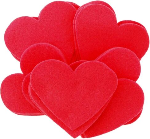 Playfully Ever After 4 inch Felt Hearts 16pc - Red in Saudi Arabia