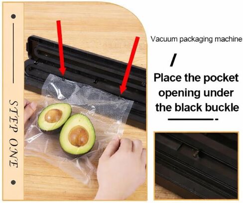 Vacuum Sealer for Food – Keep Food Fresher for Longer, Powerful 60 kPa Vacuum Sealing, Automatic One-Touch Operation, for Dry & Moist Foods, 10 Bags Included in Saudi Arabia