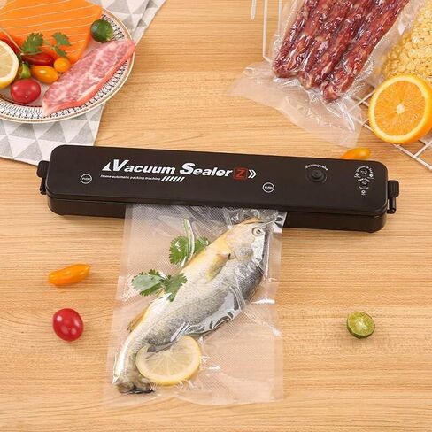 Vacuum Sealer for Food – Keep Food Fresher for Longer, Powerful 60 kPa Vacuum Sealing, Automatic One-Touch Operation, for Dry & Moist Foods, 10 Bags Included in Saudi Arabia