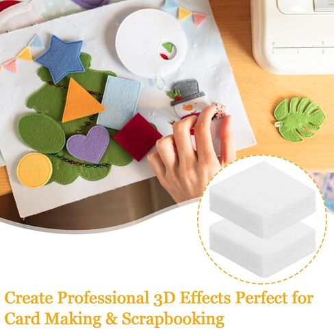 cobee 5 Sheets 2000 Pcs Foam Squares Double Sided Foam Tape, Foams Adhesive Squares, Foams Dots Stickers for Crafts Office Supplies DIY Crafting Scrapbook in Saudi Arabia