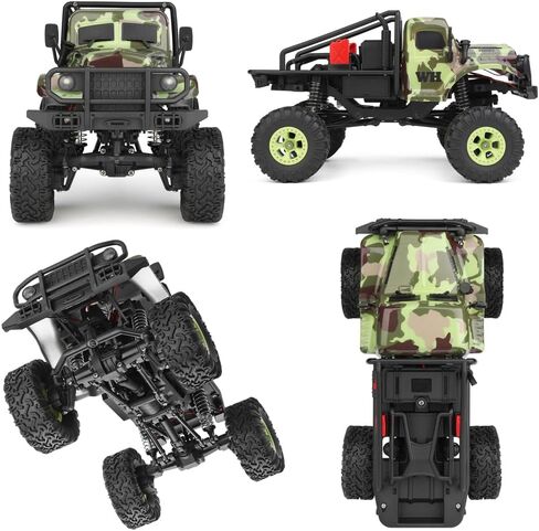 سيارة تحكم عن بعد من GoolRC، سيارات WLtoys 184021 RC، زاحف RC بمقياس 1/18 2.4 جيجا هرتز، شاحنة وحش الطرق الوعرة رباعية الدفع لجميع التضاريس، زاحف الصخور RC بسرعتين مع كشاف LED للمراهقين والبالغين in Kuwait