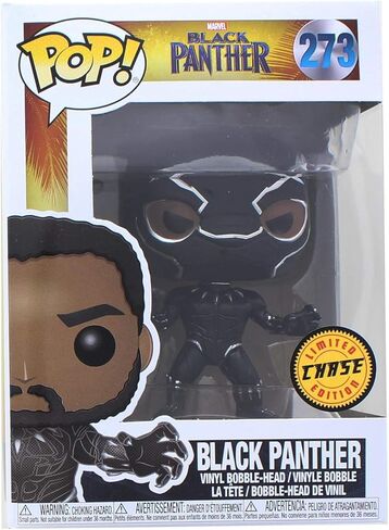 Funko Pop! Marvel: Black Panther - Masked Black Panther Limited Edition Chase Variant Vinyl Figure (Bundled with Pop Box Protector CASE) in Saudi Arabia