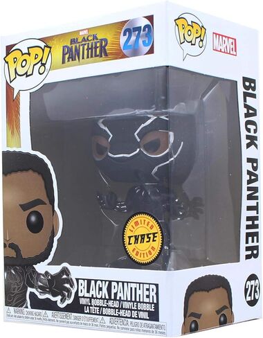 Funko Pop! Marvel: Black Panther - Masked Black Panther Limited Edition Chase Variant Vinyl Figure (Bundled with Pop Box Protector CASE) in Saudi Arabia