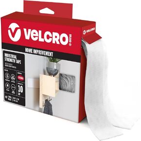 VELCRO Brand Heavy Duty Strips with Adhesive | 15 Sets Industrial Strength Mounting Tape | 4x2 Inch Wide Fasteners | Holds 10 lbs | Indoor or Outdoor Use, Black (VEL40020-USA) in Kuwait