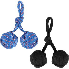 2PC Adult Fidget Beads Skill Set, with Black and Blue Options - Parachute Cord and Steel Beads Handmade Fidget, Portable EDC Leisure, Ideal for Stress Relief and Skill Building in Kuwait