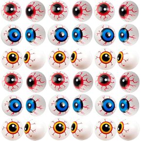 30PCS 1 Inch Plastic Halloween Eyeballs - Fake Eye Balls for Kids, Halloween Party Favors, Goody Bag Fillers & Terror Decor Props in Saudi Arabia