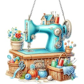 POETRYDRAW DIY شنقا الماس الفن قلادة عدة الصيد، وخاصة الكريستال الماس اللوحة زخرفة للبالغين، 5D الماس الفن Suncatchers مزدوجة من جانب مجلس جوهرة اللوحة مربع عدة in Kuwait