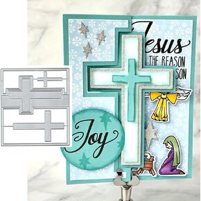 Cross Frame Square Metal Die Cuts,Birthday Bowtie Gift Box Cutting Dies Cut Stencils DIY Scrapbooking Decorative Embossing Paper Scrapbooking Card Making in Saudi Arabia