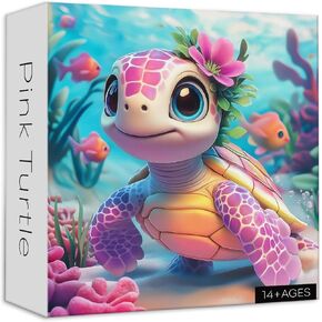 ألغاز الصور المقطوعة للسلحفاة البحرية 1000 قطعة للبالغين، ألغاز حيوانات المحيط لاركيبوز، ألغاز مرجانية صعبة مستحيلة لديكور المنزل in Kuwait