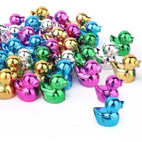 150 قطعة من البط الصغيرة المصنوعة من الراتنج، البط الصغيرة اللامعة ديكور مصغر للحديقة الصغيرة والمناظر الطبيعية على شكل كعكة حيوانات وإكسسوارات ديكور لبيت الدمى والحفلات اليدوية (ذهبي 1) in Kuwait