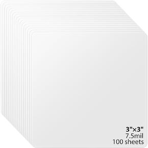 100 Pcs 7.5mil Acetate Stencil Sheets, 4 x 4 Inch Reusable Stencil Paper for Laser Cutting, Translucent Pet Stencils for Painting Wood DIY Craft Paint Template for Wall Home Decor in Kuwait