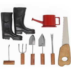 Odoria 1/12 Miniature Rubber Boots Watering Can and Farm Tools Dollhouse Decoration Accessories in Kuwait