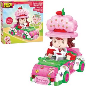 Brickcraft Strawberry Shortcake Berry Cruiser Christmas Building Kit, Festive 362-Piece Buildable Figure & Car Block Set, Classic Cartoon Collectible Holiday Xmas Toy Gift for Fans Ages 8+ & Families in Saudi Arabia