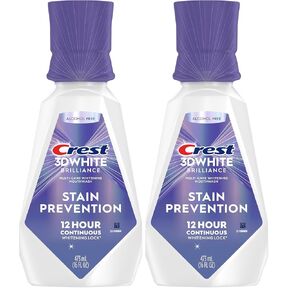Crest 3D White Brilliance Stain Prevention Mouthwash/Rinse 473 mL- 12-Hour Stain Prevention, Alcohol Free in Saudi Arabia
