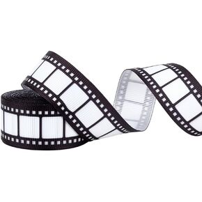 MAYJOYDIY شريط سينمائي بطول 5 ياردات شريط فيلم بكرة شريط 0.87 بوصة أبيض وأسود شريط سينمائي مادة تزيين ملحقات الحفلات للمسرح والسينما ديكور طاولة المنزل DIY التفاف الحرف in Kuwait