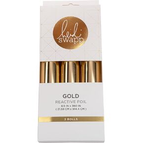 Heidi Swapp Premium Toner-Reactive Foil 3-Roll Set – 216mm × 3m Each – Compatible with Laser Printers & MINC Foil Applicator, Metallic Craft Foil in Gold in Saudi Arabia