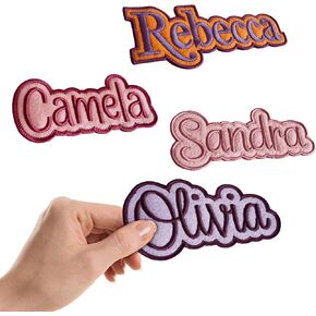 Custom Name Patches Embroidered for Girl Backpack, Embroidered Names Back Pack Patch, Customize Embroidery Patch, Girls Name Text Patches, Iron On Name Patches for Backpacks, Sew On Patches in Kuwait
