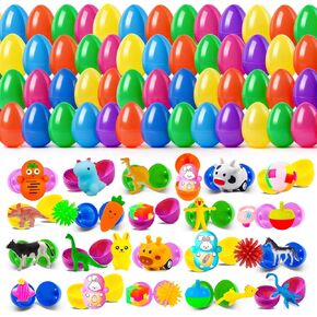 بيض عيد الفصح مملوء بـ 240 قطعة لصيد البيض، 120 بيضة عيد الفصح مملوءة مسبقًا ومحشوة بـ 120 لعبة صغيرة، حشوات سلة هدايا حفلات الأطفال in Kuwait