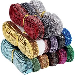 أشرطة ساتان بوليستر لامعة بطول 30 ياردة من بينكريت، شريط مخملي 15 لونًا لتغليف الهدايا والخياطة وتزيين الزفاف in Kuwait